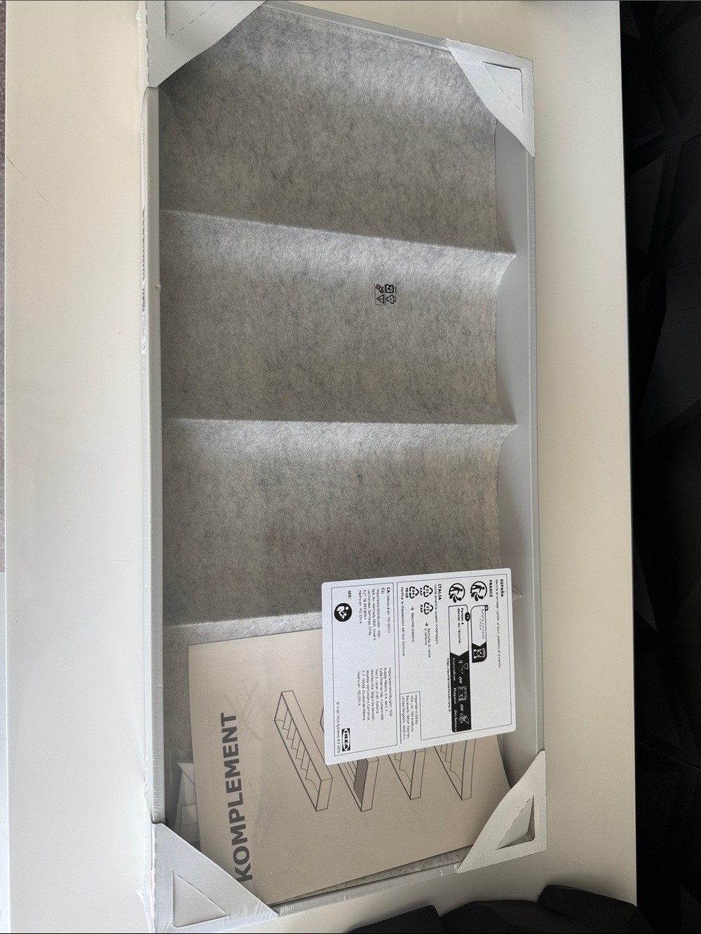 IKEA Komplement Felt Drawer Organizer in Light Gray